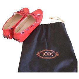 Tod's moccasins in orange patent leather Orange