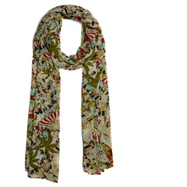 John Galliano 01P SCIARPA IN SETA MULTICOLORE Multicolore
