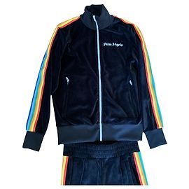Palm Angels Weste aus Samt Schwarz