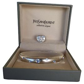 Yves Saint Laurent Ensembles de bijoux Bleu Bijouterie argentée