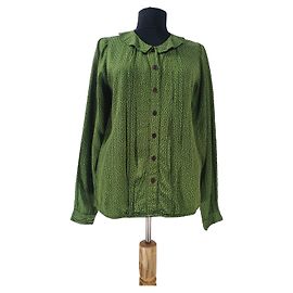 Ganni Dotty Hemd Grün Viscose Grün