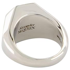 Alexander Mcqueen-Jewelled Ring in Brass-Silvery,Metallic