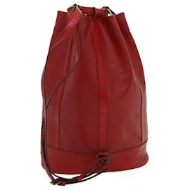 Louis Vuitton-Bolsa de ombro LOUIS VUITTON Epi Randonnee GM vermelha M43087 LV Auth ki2056-Vermelho