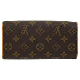 Louis Vuitton-Bolso de hombro con monograma Pochette Twin PM de LOUIS VUITTON M51854 LV Auth ar7252-Monograma