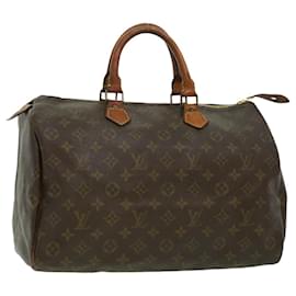 Louis Vuitton-Louis Vuitton Monogram Speedy 35 Hand Bag M41524 LV Auth ds547-Monogram