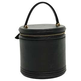 Louis Vuitton-LOUIS VUITTON Epi Cannes Vanity Hand Bag Black M48032 LV Auth ki2042-Black