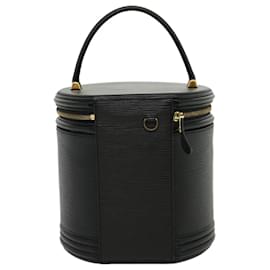 Louis Vuitton-LOUIS VUITTON Epi Cannes Vanity Hand Bag Black M48032 LV Auth ki2042-Black