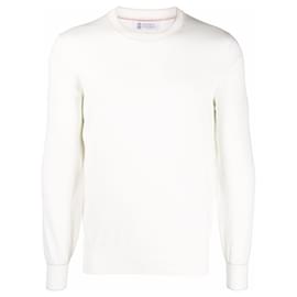 Brunello Cucinelli-Brunello Cucinelli T-shirt à manches longues-White