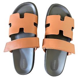 Hermès Chypre Sandals Caramel Leather Caramel