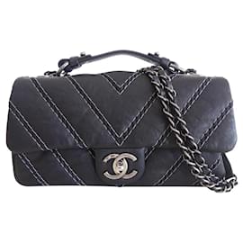 Chanel-BLACK CHANEL CLASSIC BAG-Black