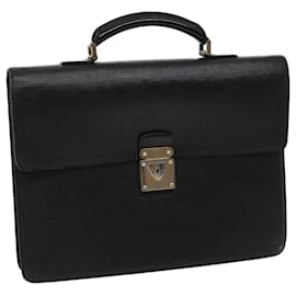 Louis Vuitton-LOUIS VUITTON Epi Robusto 1 Bolsa Business Negra M54532 Punto de autenticación LV3352-Negro