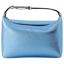 Autre Marque-Sac Moonbag en Cuir Turquoise-Bleu