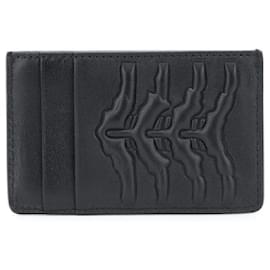 Alexander Mcqueen-ALEXANDER MCQUEEN - Porte-cartes à motif colonne vertébrale Petit-Black