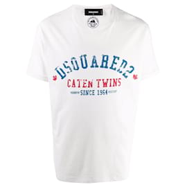 Dsquared2 playera con logo estampado Blanco
