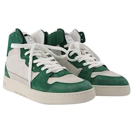 Axel Arigato-Dice Hi Sneakers - Axel Arigato - White/Green Kale - Leather-Green