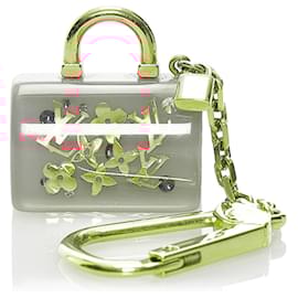 Louis Vuitton-Louis Vuitton Pink Speedy Bag Charm Key Chain-Pink,Golden
