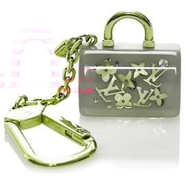 Louis Vuitton-Louis Vuitton Pink Speedy Bag Charm Key Chain-Pink,Golden