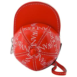 JW Anderson-Nano Cap Bag in Red Leather-Red