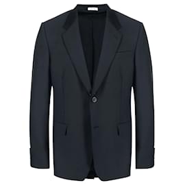 Alexander Mcqueen-Alexander McQueen Blue Single Breasted Suit Jacket-Blue