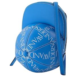 JW Anderson-Midi Cap Bag in Blue Leather-Blue