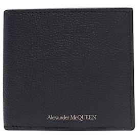 Alexander Mcqueen-Alexander McQueen Folding Leather Wallet-Black