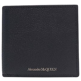 Alexander McQueen Portefeuille pliant en cuir Black