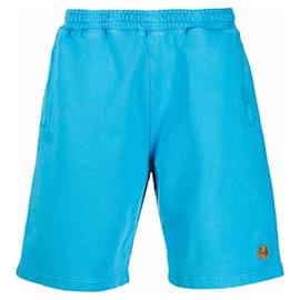 Kenzo-Kenzo Bermuda shorts with logo patch-Blue