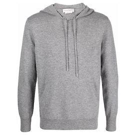 Alexander McQueen sudadera con capucha de cachemir en intarsia Gris