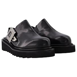 Toga Pulla-AJ1217 - Black Leather Sandals-Black