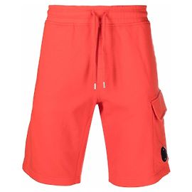 Autre Marque C.P. Company Leichte Fleece-Cargo-Shorts Rot