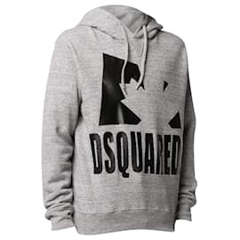 Dsquared2-Dsquared2 Leaf hoodie Gray & black-Grey
