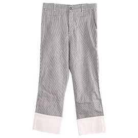 Vaqueros de pescador a rayas de Loewe en lino negro Gris