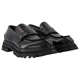 Alexander Mcqueen-White Leather Loafers-White