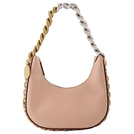 Stella Mc Cartney-Frayme Hobo Zip Tiny in pink synthetic leather-Pink
