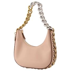 Stella Mc Cartney-Frayme Hobo Zip Tiny in pink synthetic leather-Pink