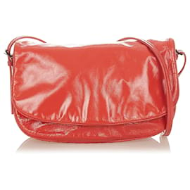 Bottega Veneta-Bottega Veneta Red Intrecciato Leather Crossbody Bag-Red