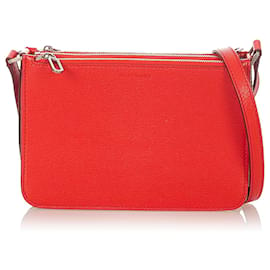 Burberry-Burberry Red Leather Crossbody Bag-Red