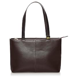 Burberry-Burberry Brown Leather Shoulder Bag-Brown