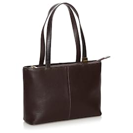 Burberry-Burberry Brown Leather Shoulder Bag-Brown