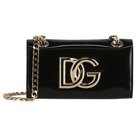 Dolce & Gabbana poliert 3.5 Handytasche aus Leder Schwarz