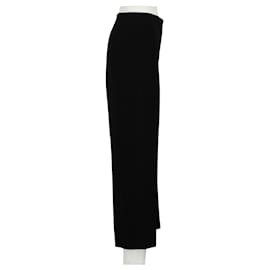 Armani-Classic Blask Striped Office Pants-Black