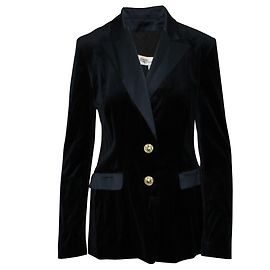 Diane Von Furstenberg Giacca in velluto blu navy Blu Blu navy