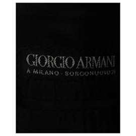 Giorgio Armani-Black Woolen Vintage Blazer-Black