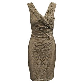 Reiss Robe de cocktail en dentelle marron Marron