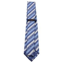 Louis Vuitton-Gravata Monograma Listrada Azul-Azul