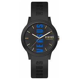 Versus Versace Barbes Silicone Strap Watch Black
