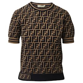 Fendi-Fendi Zucca Monogram Print Knit Top-Other