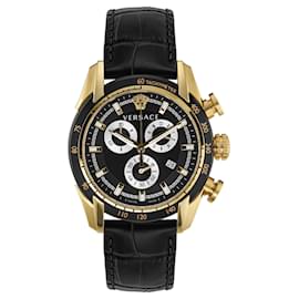 Versace-Versace V-Ray Strap Watch-Golden,Metallic