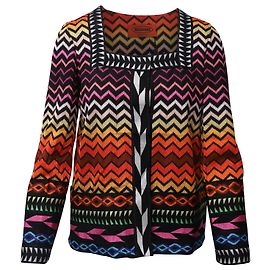 Missoni Zig Zag Knitted Jacket in Multicolor Viscose Other
