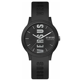 Versus Versace Barbes Silicone Strap Watch Black